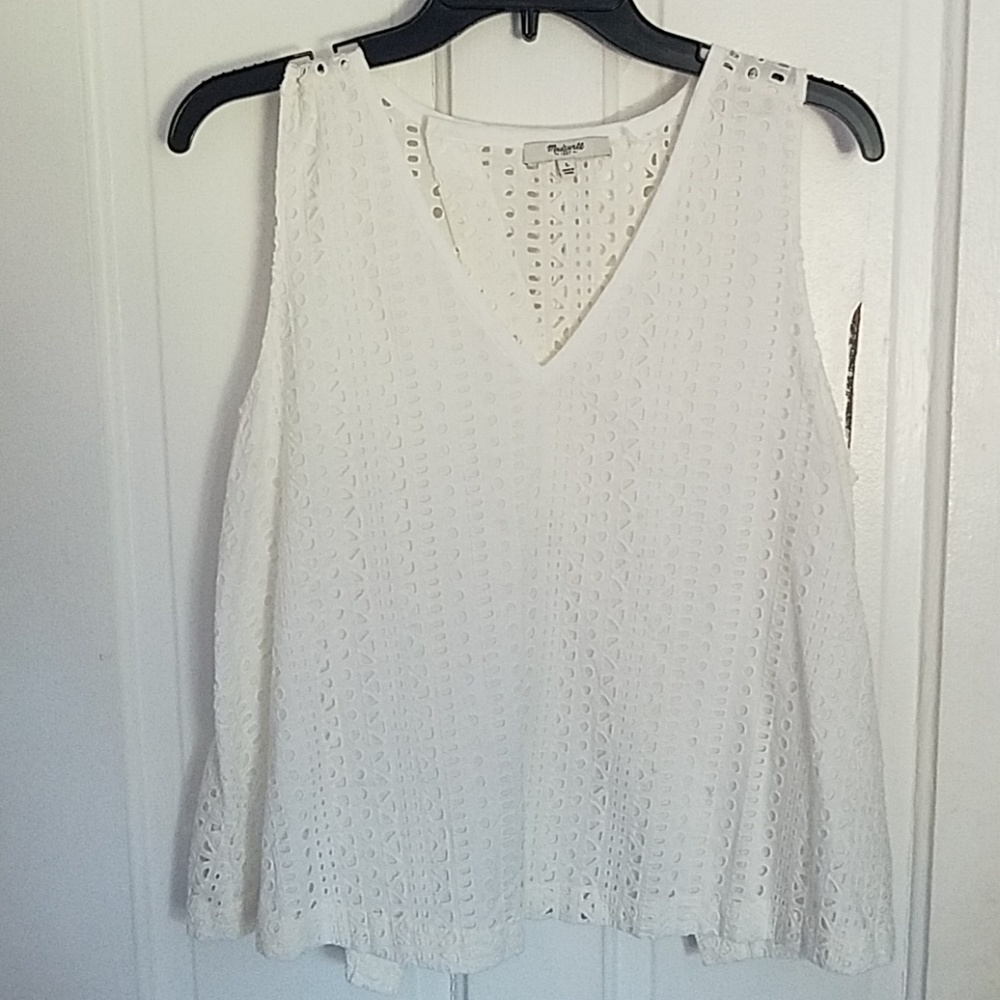 White patterned Madewell shirt